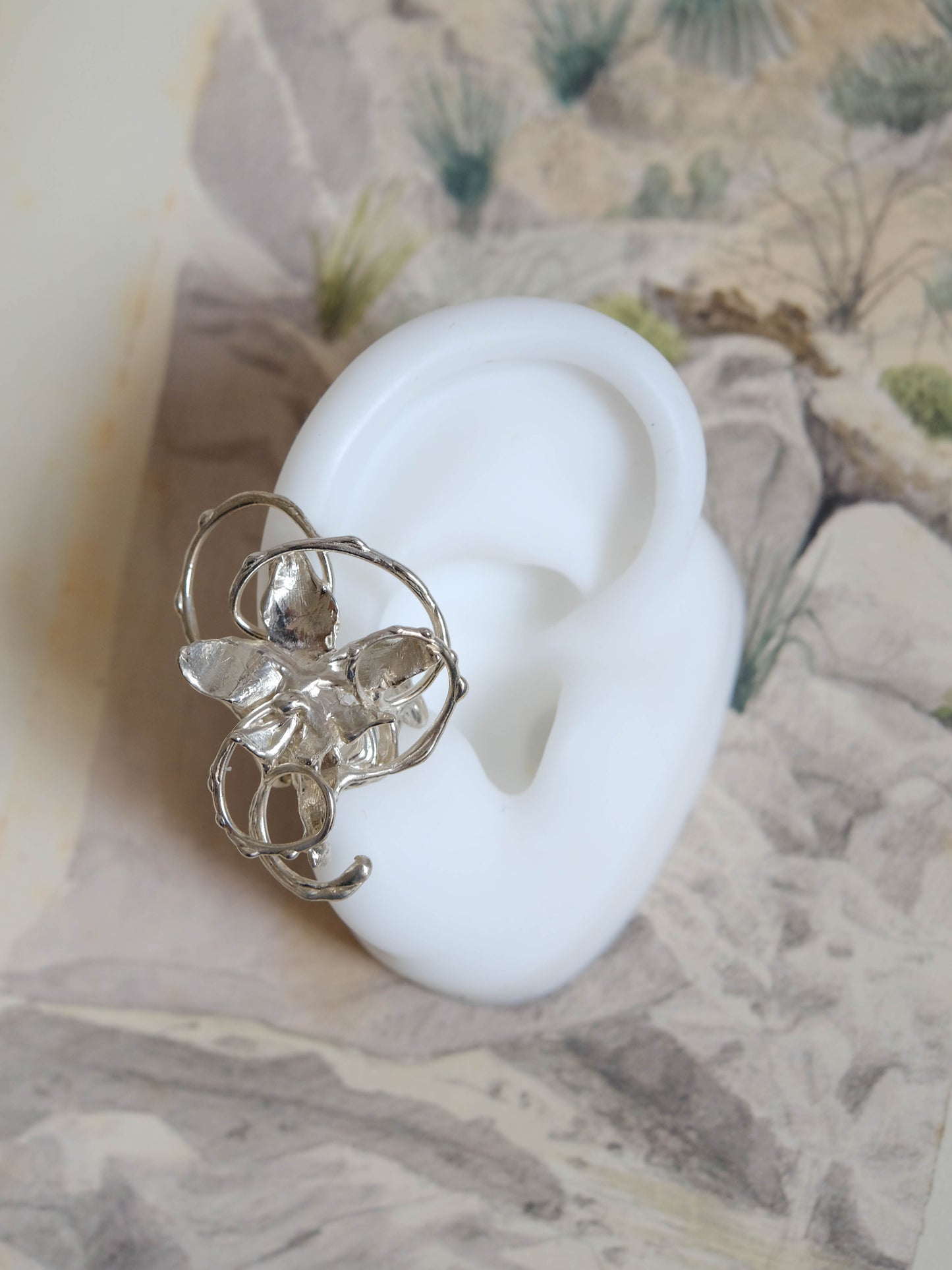 Floral ear cuff whimsy