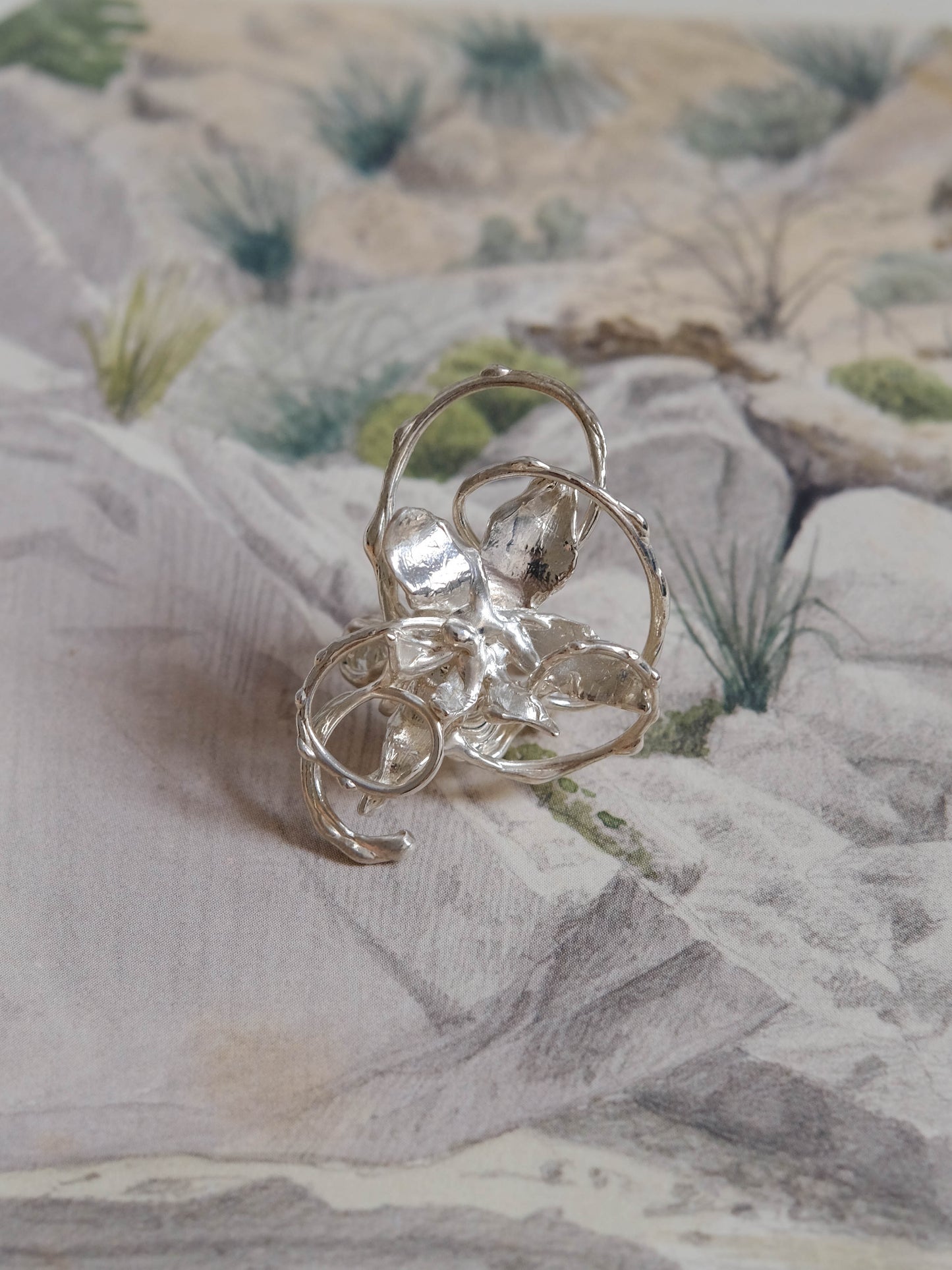 Floral ear cuff whimsy